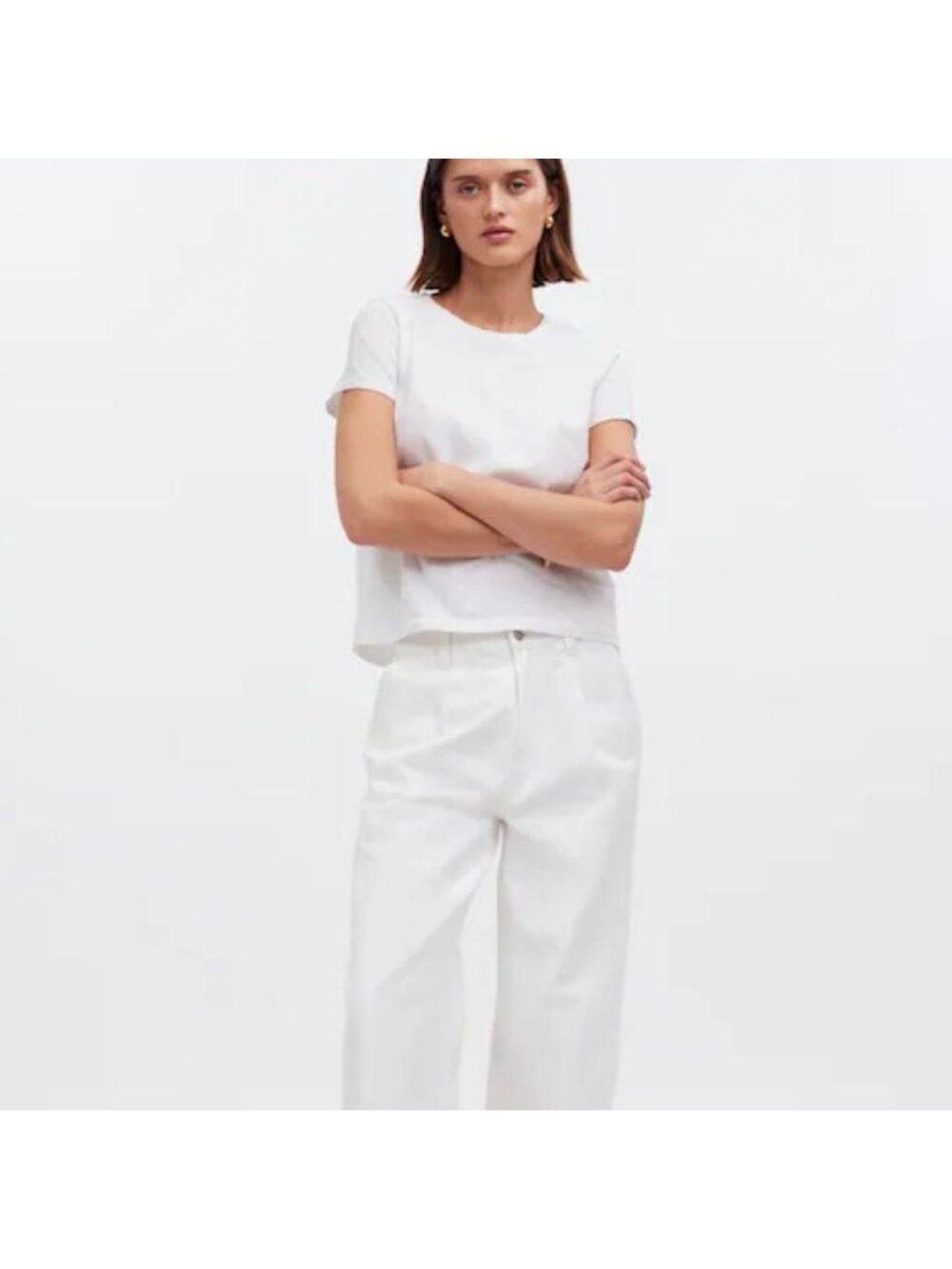 NWT Madewell White Northside Vintage Tee - Size: Small - Picture 8 of 11
